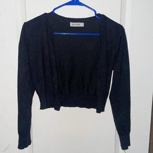 Black Cropped Cardigan